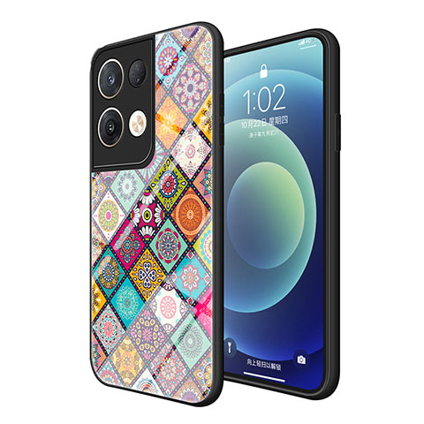 Custodia Silicone Gel Laterale Fantasia Modello Specchio Cover LS2 per Oppo Reno9 Pro+ Plus 5G Multicolore