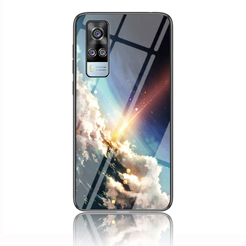 Custodia Silicone Gel Laterale Fantasia Modello Specchio Cover LS2 per Vivo Y51 (2021) Multicolore