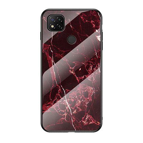 Custodia Silicone Gel Laterale Fantasia Modello Specchio Cover LS2 per Xiaomi POCO C3 Rosso