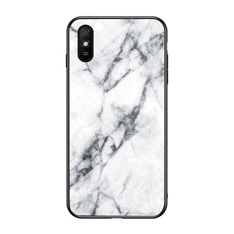 Custodia Silicone Gel Laterale Fantasia Modello Specchio Cover LS2 per Xiaomi Redmi 9A Bianco