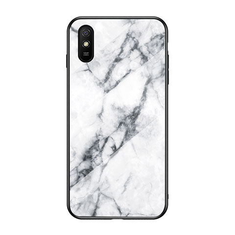 Custodia Silicone Gel Laterale Fantasia Modello Specchio Cover LS2 per Xiaomi Redmi 9i Bianco