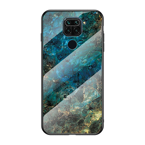 Custodia Silicone Gel Laterale Fantasia Modello Specchio Cover LS2 per Xiaomi Redmi Note 9 Blu