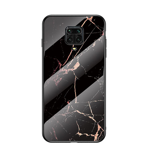 Custodia Silicone Gel Laterale Fantasia Modello Specchio Cover LS2 per Xiaomi Redmi Note 9 Pro Max Oro e Nero