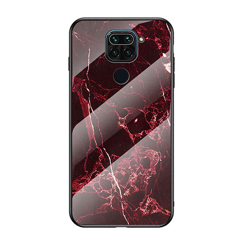 Custodia Silicone Gel Laterale Fantasia Modello Specchio Cover LS2 per Xiaomi Redmi Note 9 Rosso