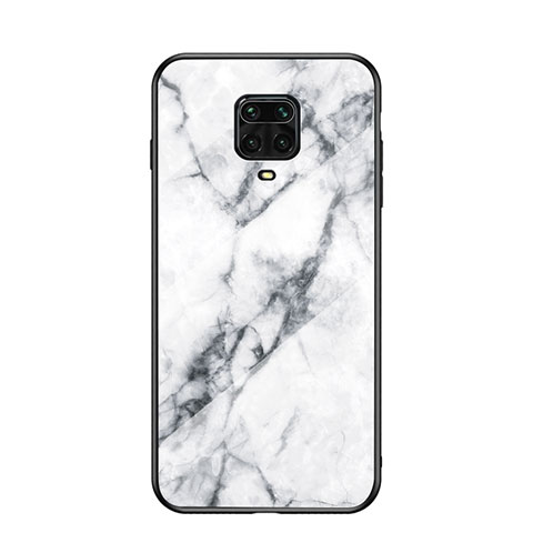 Custodia Silicone Gel Laterale Fantasia Modello Specchio Cover LS2 per Xiaomi Redmi Note 9S Bianco