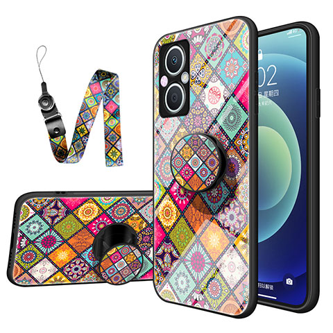 Custodia Silicone Gel Laterale Fantasia Modello Specchio Cover LS3 per Oppo F21s Pro 5G Multicolore