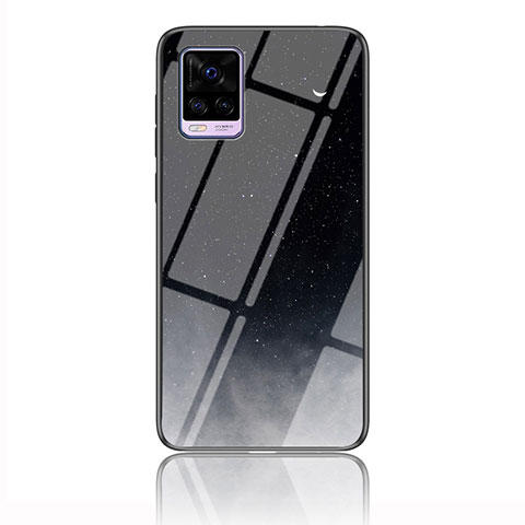 Custodia Silicone Gel Laterale Fantasia Modello Specchio Cover LS3 per Vivo V20 (2021) Grigio