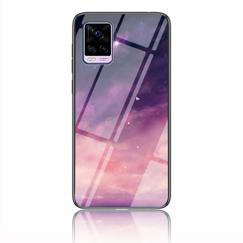 Custodia Silicone Gel Laterale Fantasia Modello Specchio Cover LS3 per Vivo V20 (2021) Viola