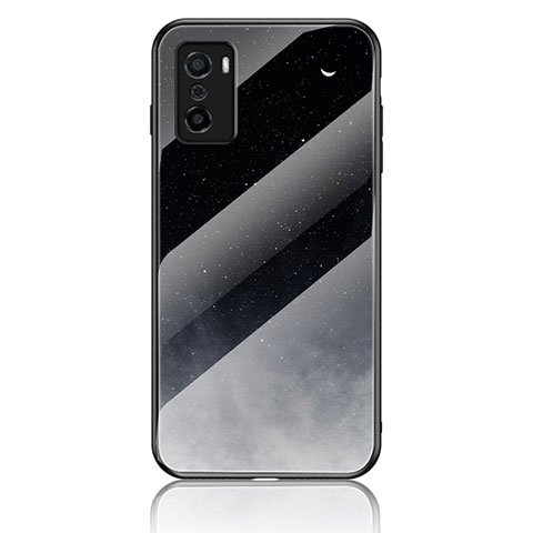 Custodia Silicone Gel Laterale Fantasia Modello Specchio Cover LS4 per Oppo A55S 5G Grigio