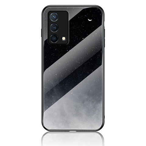 Custodia Silicone Gel Laterale Fantasia Modello Specchio Cover LS4 per Oppo K9 5G Grigio