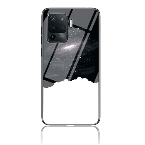 Custodia Silicone Gel Laterale Fantasia Modello Specchio Cover LS4 per Oppo Reno5 F Nero