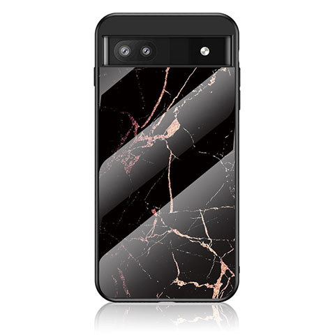 Custodia Silicone Gel Laterale Fantasia Modello Specchio Cover per Google Pixel 6a 5G Oro e Nero