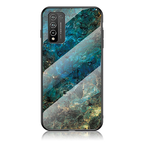 Custodia Silicone Gel Laterale Fantasia Modello Specchio Cover per Huawei Honor 10X Lite Blu