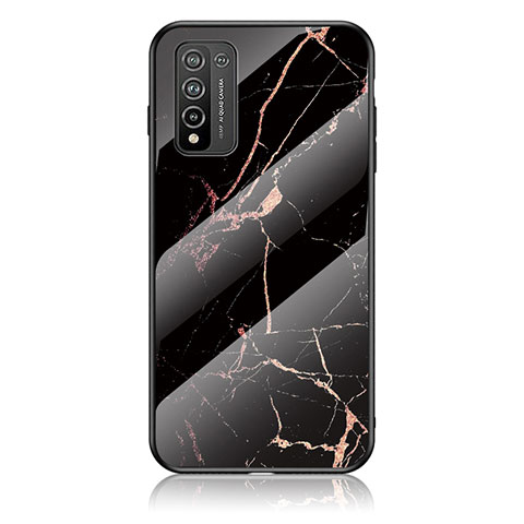 Custodia Silicone Gel Laterale Fantasia Modello Specchio Cover per Huawei Honor 10X Lite Oro e Nero