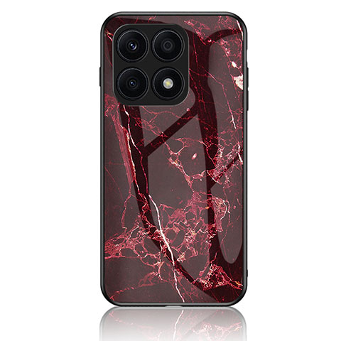 Custodia Silicone Gel Laterale Fantasia Modello Specchio Cover per Huawei Honor X6 5G Rosso