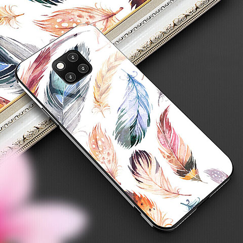 Custodia Silicone Gel Laterale Fantasia Modello Specchio Cover per Huawei Mate 20 Pro Colorato