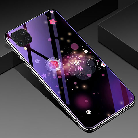 Custodia Silicone Gel Laterale Fantasia Modello Specchio Cover per Huawei Nova 7i Viola