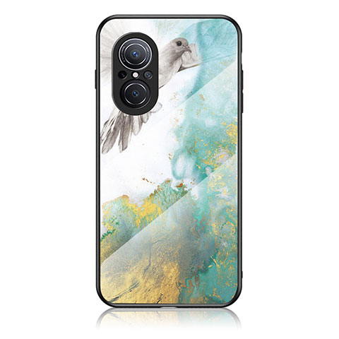 Custodia Silicone Gel Laterale Fantasia Modello Specchio Cover per Huawei Nova 9 SE Verde