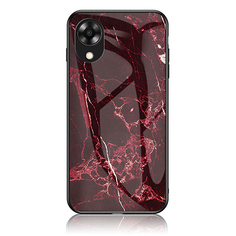 Custodia Silicone Gel Laterale Fantasia Modello Specchio Cover per Oppo A17K Rosso