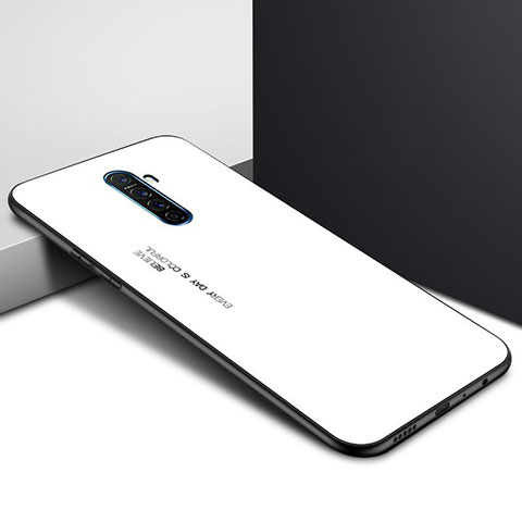 Custodia Silicone Gel Laterale Fantasia Modello Specchio Cover per Oppo Reno Ace Bianco