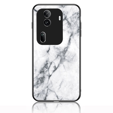 Custodia Silicone Gel Laterale Fantasia Modello Specchio Cover per Oppo Reno11 Pro 5G Bianco