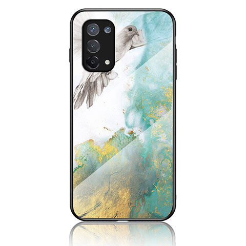 Custodia Silicone Gel Laterale Fantasia Modello Specchio Cover per Oppo Reno6 Lite Verde