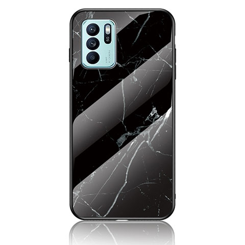 Custodia Silicone Gel Laterale Fantasia Modello Specchio Cover per Oppo Reno6 Z 5G Nero