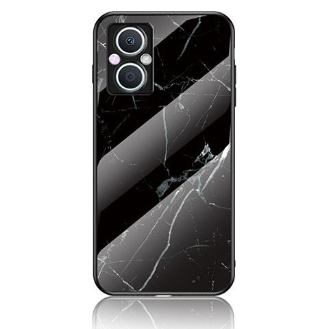 Custodia Silicone Gel Laterale Fantasia Modello Specchio Cover per Oppo Reno7 Z 5G Nero