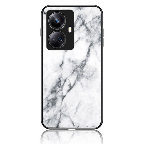 Custodia Silicone Gel Laterale Fantasia Modello Specchio Cover per Realme 10 Pro+ Plus 5G Bianco