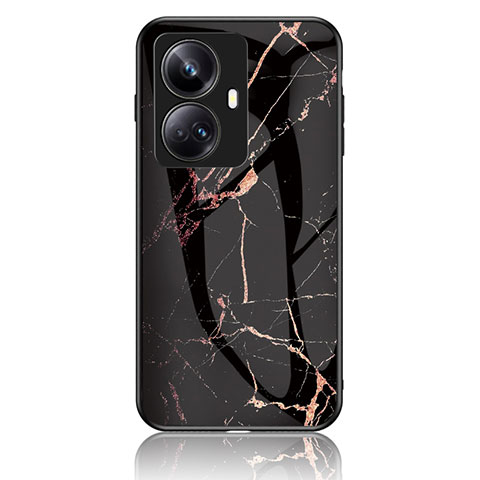 Custodia Silicone Gel Laterale Fantasia Modello Specchio Cover per Realme 10 Pro+ Plus 5G Oro e Nero