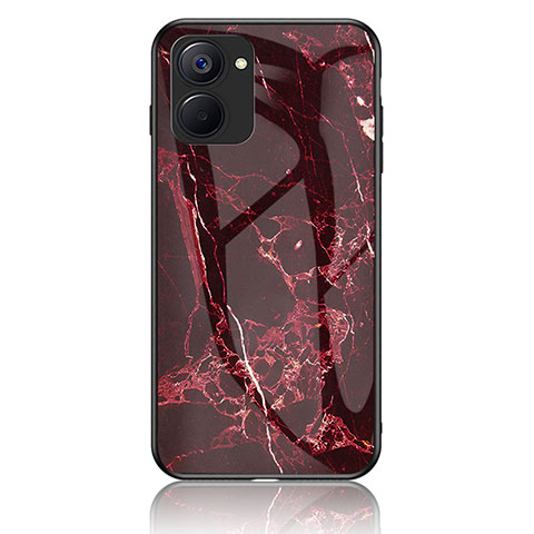 Custodia Silicone Gel Laterale Fantasia Modello Specchio Cover per Realme 10S 5G Rosso