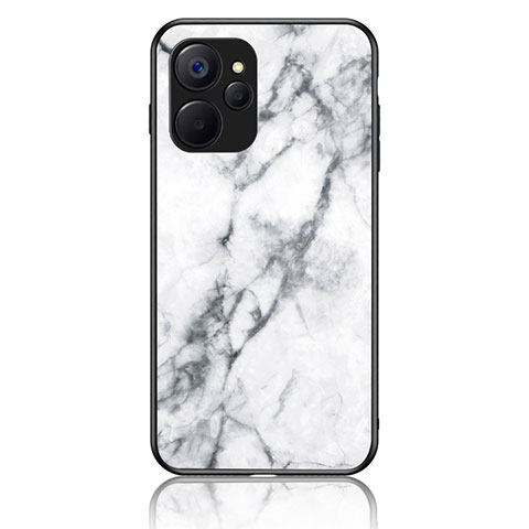 Custodia Silicone Gel Laterale Fantasia Modello Specchio Cover per Realme 9i 5G Bianco