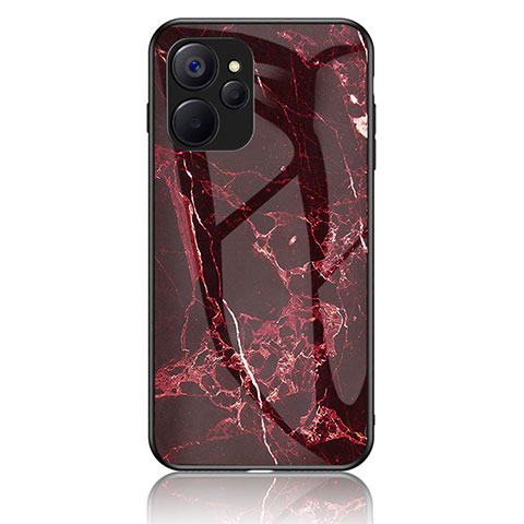 Custodia Silicone Gel Laterale Fantasia Modello Specchio Cover per Realme 9i 5G Rosso