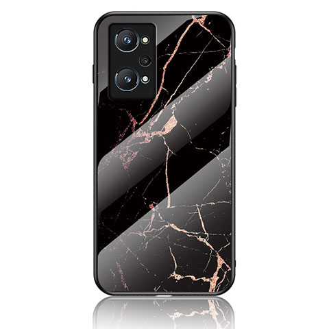 Custodia Silicone Gel Laterale Fantasia Modello Specchio Cover per Realme GT Neo 3T 5G Oro e Nero