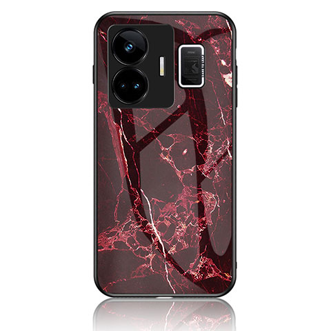 Custodia Silicone Gel Laterale Fantasia Modello Specchio Cover per Realme GT Neo5 240W 5G Rosso