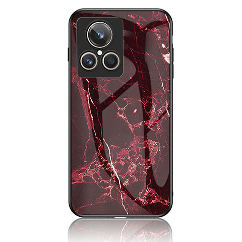 Custodia Silicone Gel Laterale Fantasia Modello Specchio Cover per Realme GT2 Master Explorer Rosso