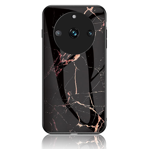 Custodia Silicone Gel Laterale Fantasia Modello Specchio Cover per Realme Narzo 60 Pro 5G Oro e Nero