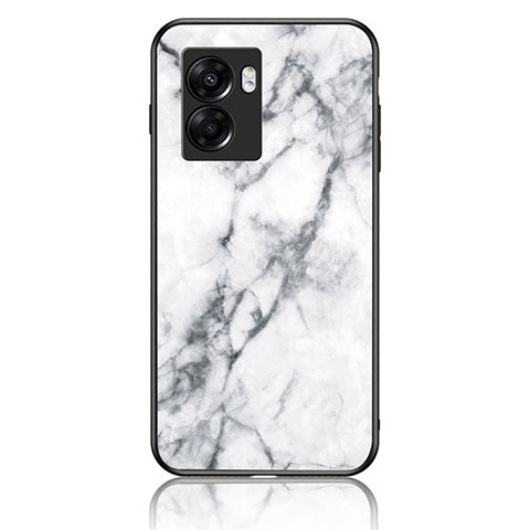 Custodia Silicone Gel Laterale Fantasia Modello Specchio Cover per Realme V23i 5G Bianco