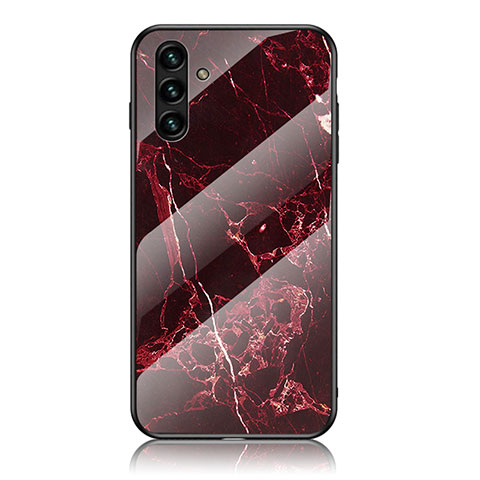 Custodia Silicone Gel Laterale Fantasia Modello Specchio Cover per Samsung Galaxy A13 5G Rosso