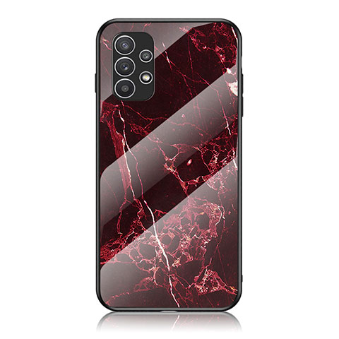 Custodia Silicone Gel Laterale Fantasia Modello Specchio Cover per Samsung Galaxy A23 4G Rosso