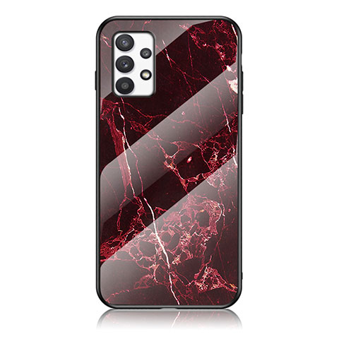 Custodia Silicone Gel Laterale Fantasia Modello Specchio Cover per Samsung Galaxy A53 5G Rosso