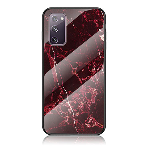 Custodia Silicone Gel Laterale Fantasia Modello Specchio Cover per Samsung Galaxy S20 FE 5G Rosso