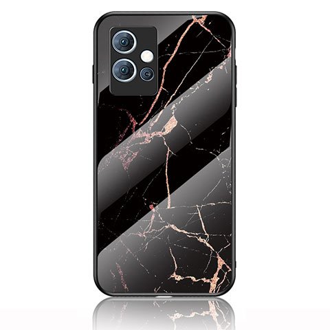 Custodia Silicone Gel Laterale Fantasia Modello Specchio Cover per Vivo iQOO Z6 5G Oro e Nero