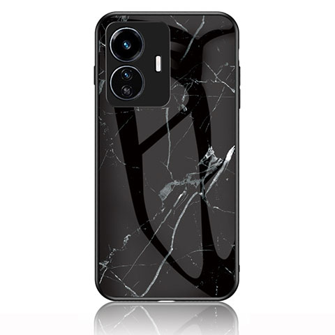 Custodia Silicone Gel Laterale Fantasia Modello Specchio Cover per Vivo iQOO Z6 Lite 5G Nero