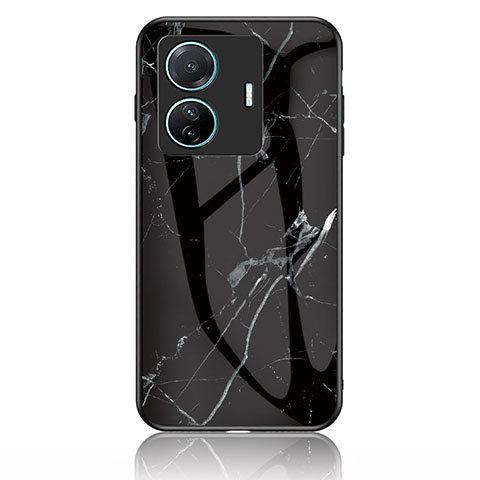 Custodia Silicone Gel Laterale Fantasia Modello Specchio Cover per Vivo iQOO Z6 Pro 5G Nero