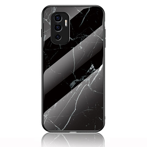 Custodia Silicone Gel Laterale Fantasia Modello Specchio Cover per Vivo V23e Nero