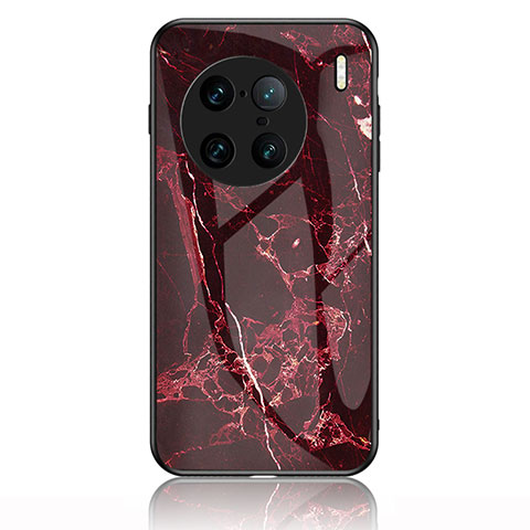 Custodia Silicone Gel Laterale Fantasia Modello Specchio Cover per Vivo X90 Pro+ Plus 5G Rosso