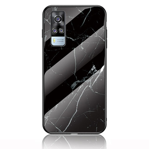 Custodia Silicone Gel Laterale Fantasia Modello Specchio Cover per Vivo Y31 (2021) Nero