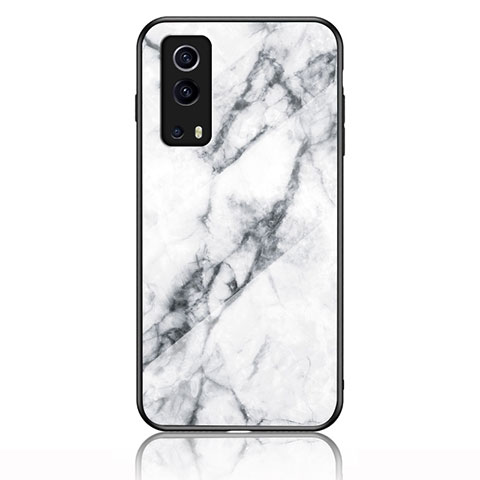 Custodia Silicone Gel Laterale Fantasia Modello Specchio Cover per Vivo Y75s 5G Bianco