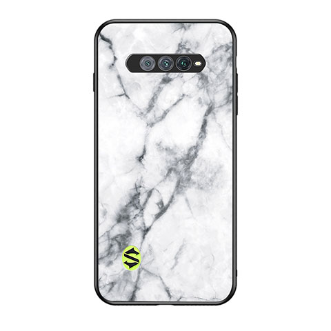 Custodia Silicone Gel Laterale Fantasia Modello Specchio Cover per Xiaomi Black Shark 4S 5G Bianco